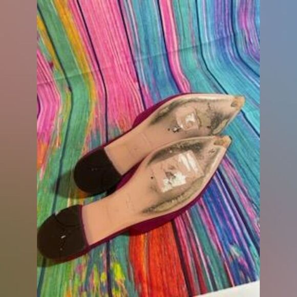 Prada Calzature Donna Camoscio Bouganville Pointed Toe Suede Mules Size US 8 - Picture 4 of 13